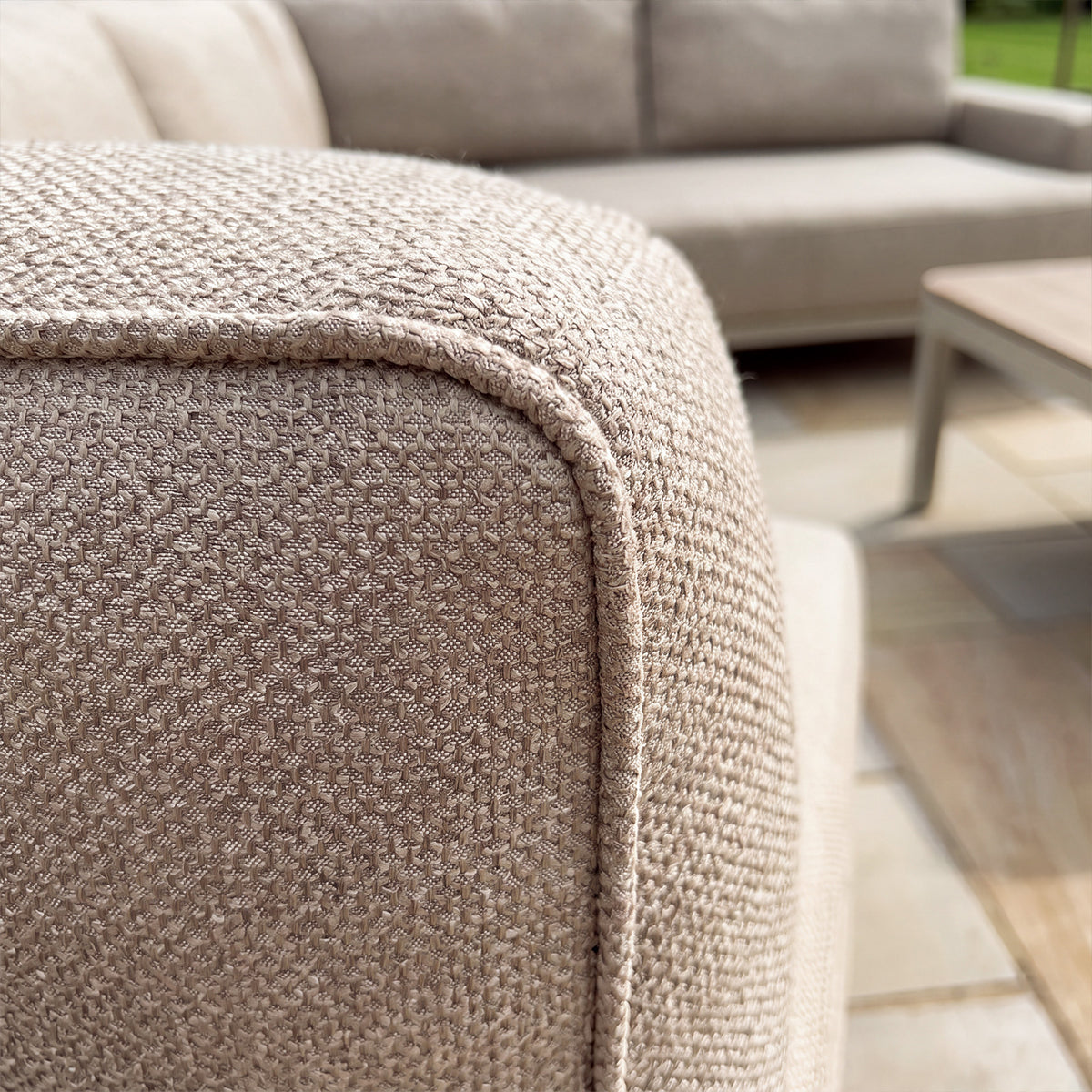 Nova Aire Corner Sofa Lounging Set with Square Coffee Table, Pebble, N27236