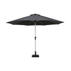 Nova Solis Enzo Crank Operated Deluxe Parasol, 3.5m round, Dark grey, N24258