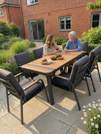 Nova Harvey 6 Seat Dining Set with 1.6 x 0.9m Rectangular Table, Grey, N27012