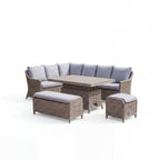 Nova Ivy Left Hand Corner Sofa Lounge Dining Set with Rectangular Rise & Fall Table, N26007
