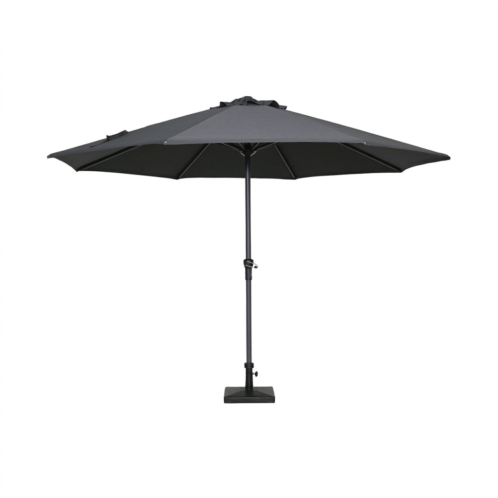 Nova Solis Max Crank Operated Deluxe Parasol, 3.5m round, Dark grey, N24262