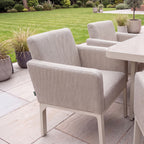 Nova Aire 6 Seat Dining Set with 2.2 x 0.9m Rectangular Table, Pebble, N27242