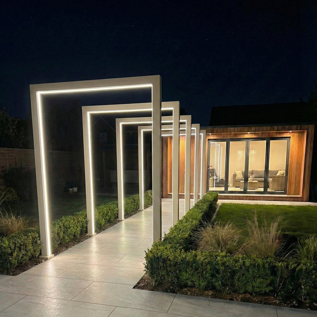 Nova Titan RGBW LED Pathway Arch, 125cm, Single arch, Pebble, N26272
