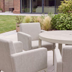 Nova Aire 4 Seat Dining Set with 1.2m Round Table, Pebble, N27241