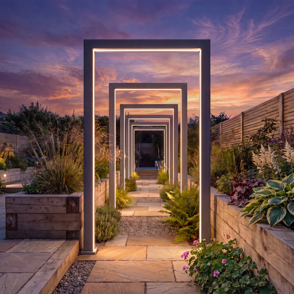 Nova Titan RGBW LED Pathway Arch, 125cm, Single arch with power pack, Grey, N26265