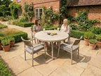 Nova Eleanor 4 Seat Dining Set with 1.1m Round Table, N26002