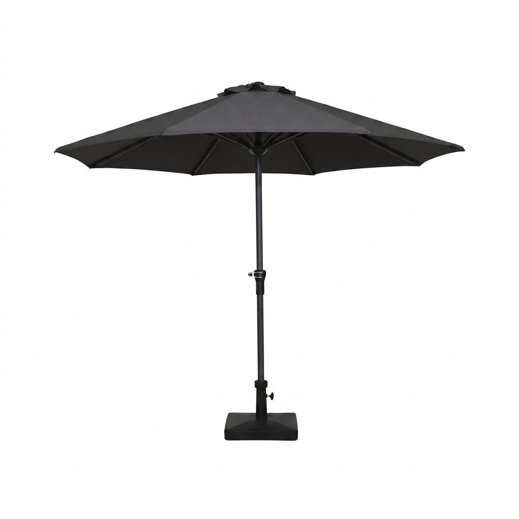 Nova Solis Max Crank Operated Deluxe Parasol, 3.0m round, Dark grey, N24260
