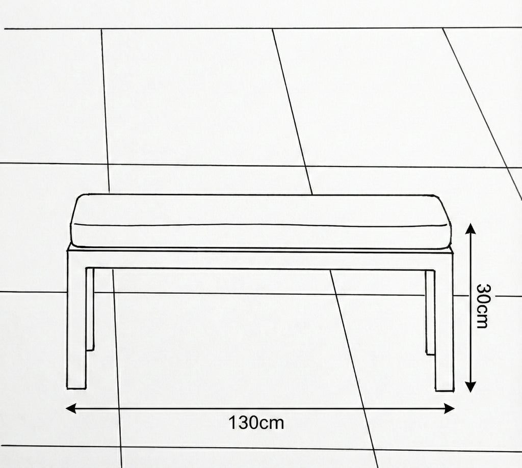 Nova Phoenix Double Bench Stool, Grey, N25023