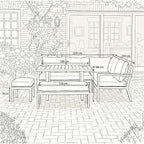 Nova Heidi Deluxe Corner Sofa Lounge Dining Set with Square Rising Table, N25003
