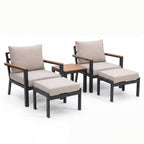 Nova Heidi 5pc Lounging Set with Square Side Table, N25010