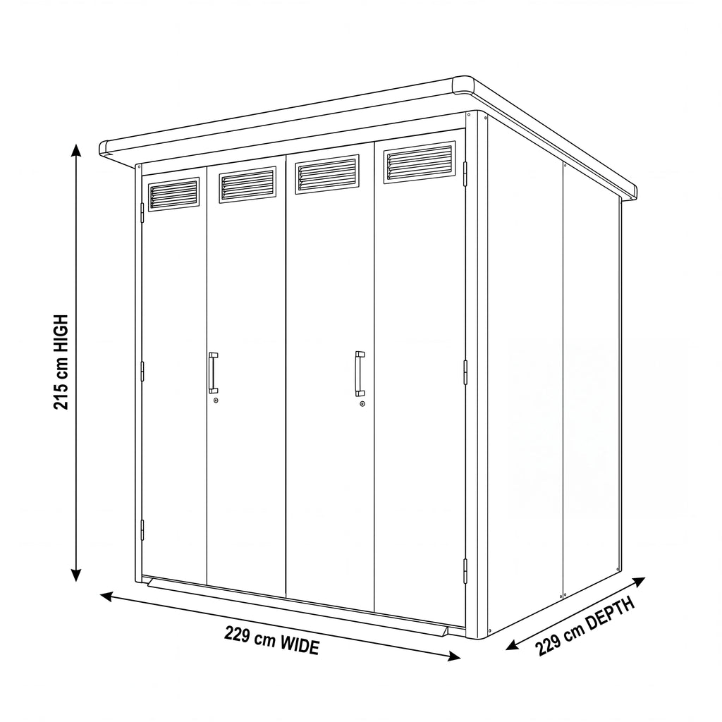 Nova Fortis Pent Roof Shed, Grey, N27081