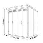Nova Fortis Pent Roof Shed, Grey, N27081