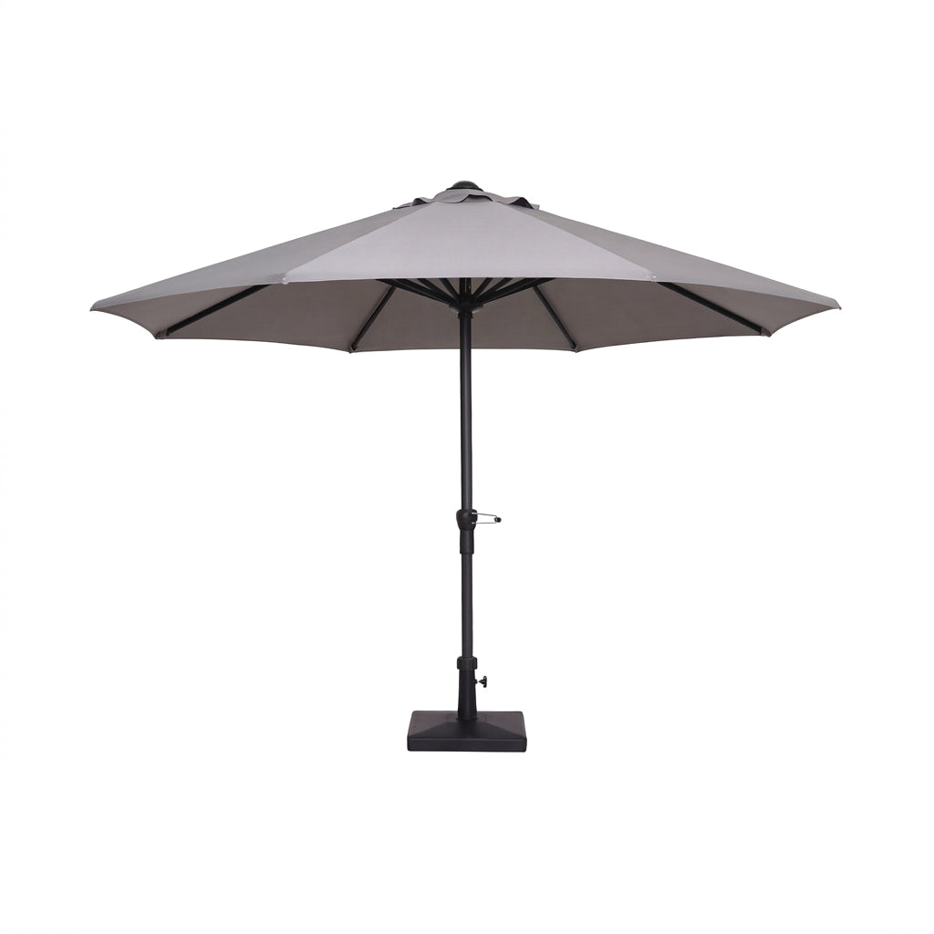 Nova Solis Max Crank Operated Deluxe Parasol, 3.0m round, Light grey, N24259