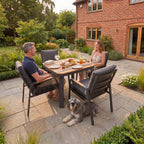 Nova Harvey 4 Seat Dining Set with 0.9m Square Table, Grey, N27011
