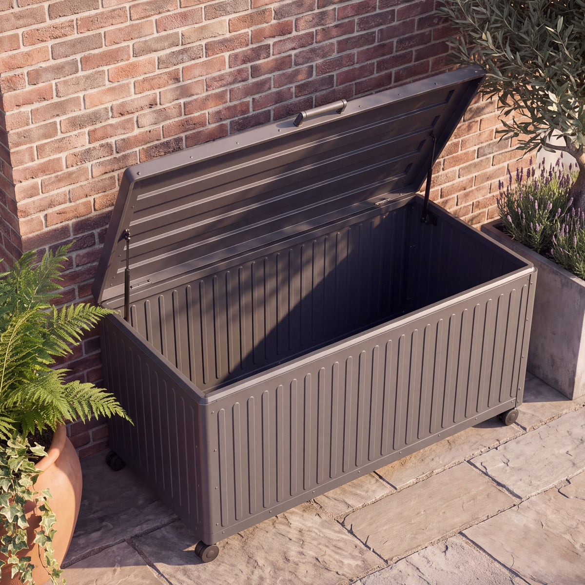 Nova Fortis Extra Large Metal Storage Box, Grey, N27209