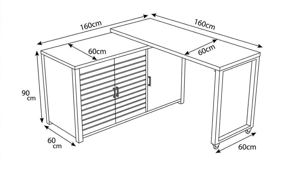 Nova Cook Cab Outdoor Kitchen Workstation, Grey, N26000
