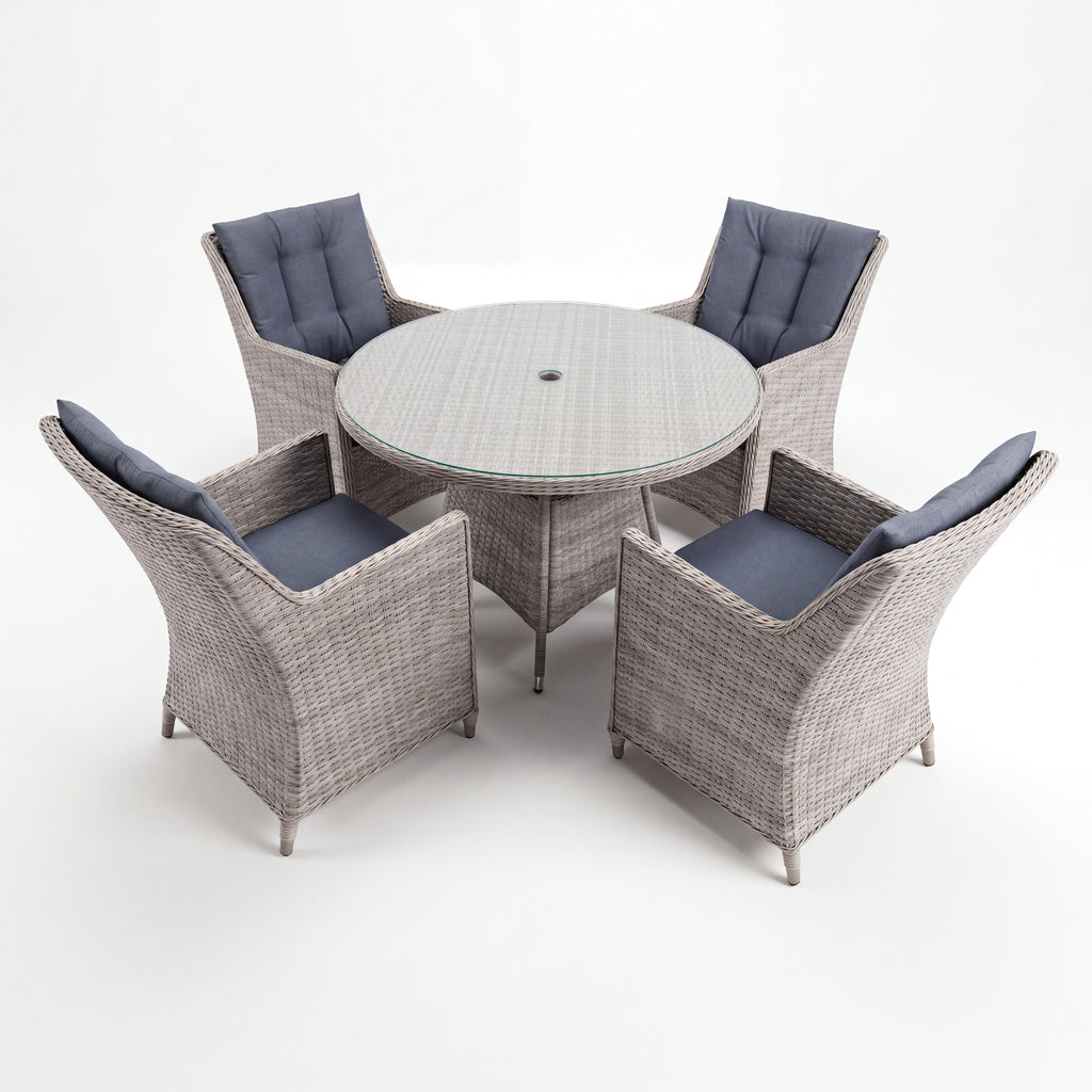 Nova Magnus 4 Seat Dining Set with 1.2m Round Table, N27219