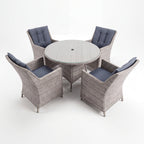Nova Magnus 4 Seat Dining Set with 1.2m Round Table, N27219
