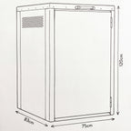 Nova Fortis Bin Storage Cupboard, Single, Grey, N27073