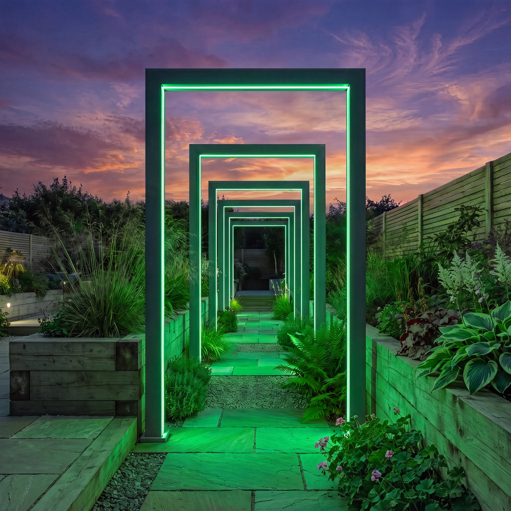 Nova Titan RGBW LED Pathway Arch, 125cm, Single arch with power pack, Grey, N26265