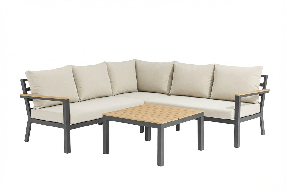Nova Heidi Corner Sofa Lounging Set with Square Coffee Table, N25005