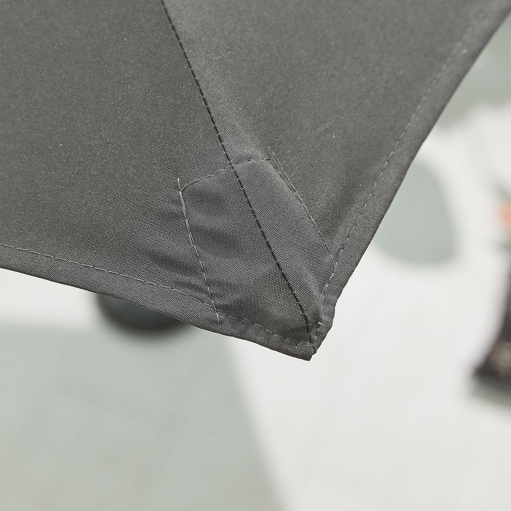 Nova Lyra Aluminium Parasol, 2.4m Round, Grey, N12093