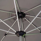 Nova Solis Enzo Crank Operated Deluxe Parasol, 3.0m round, Light grey, N24255
