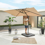 Nova Solis Cantilever Parasol, 3m x 2m Rectangular, Beige, N17663