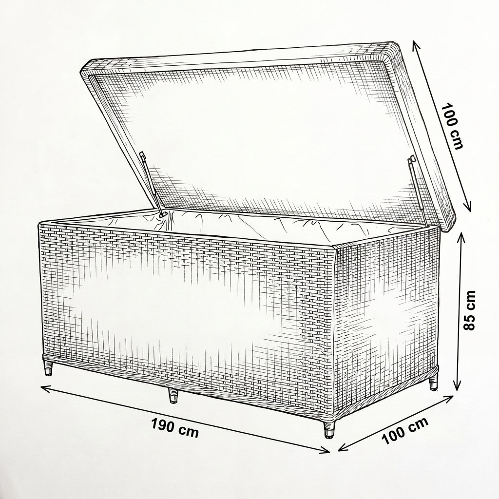Nova Avery Grande Cushion Storage Box, Grey, N27100