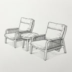 Nova Harvey 3pc Reclining Lounging Set with Round Side Table, Grey, N27009