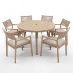 Nova Eleanor 6 Seat Dining Set with 1.5 Round Table, N26003