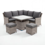 Nova Magnus Compact Corner Sofa Lounge Dining Set with Square Rise & Fall Table (Plus), N27214