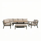 Nova Heidi Left Hand Corner Sofa Lounge Dining Set with Rectangular Rising Table, N25000