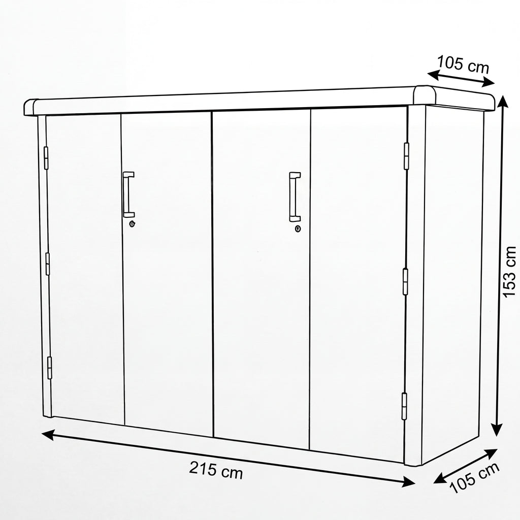 Nova Fortis Medium Tool Shed, Grey, N27077