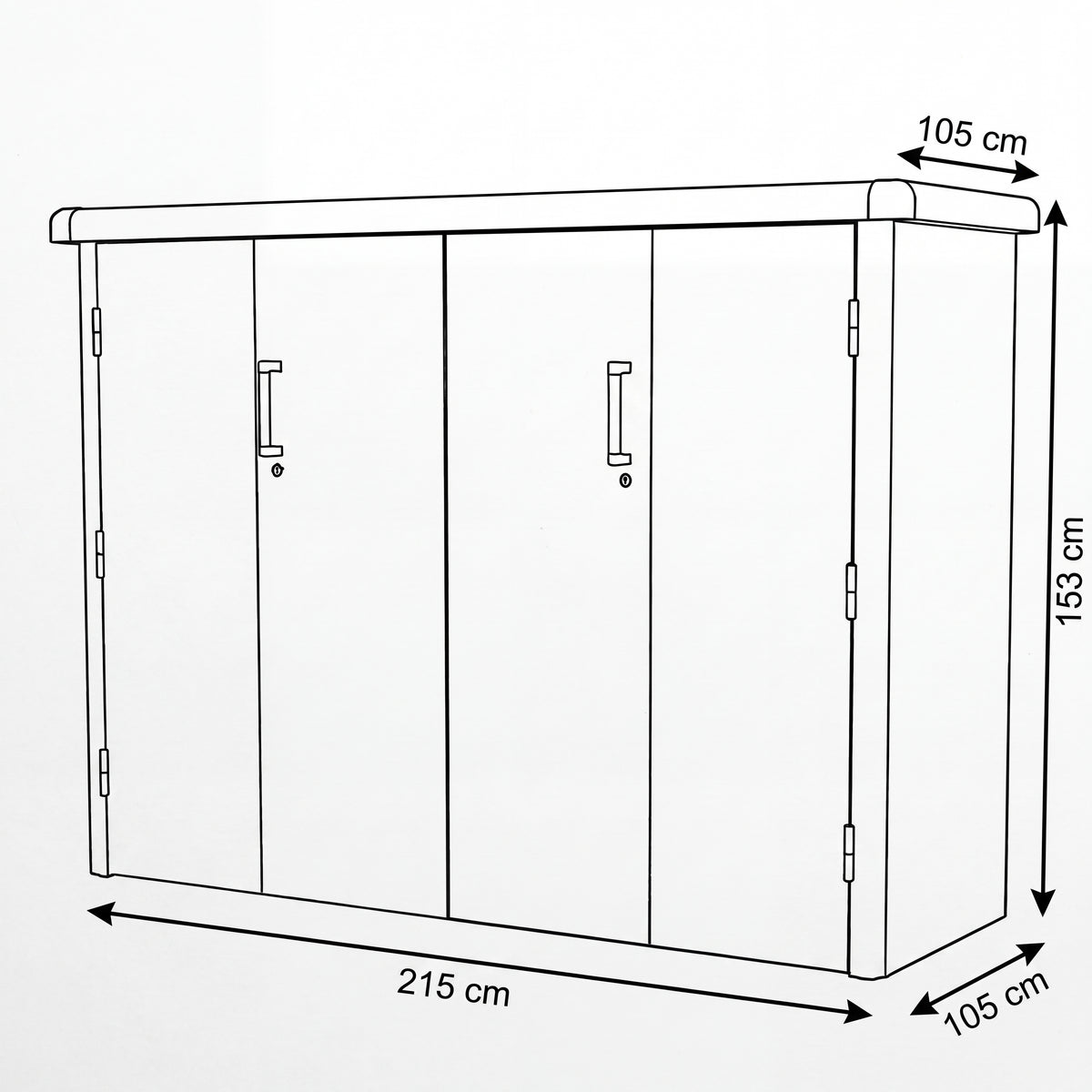 Nova Fortis Medium Tool Shed, Grey, N27077
