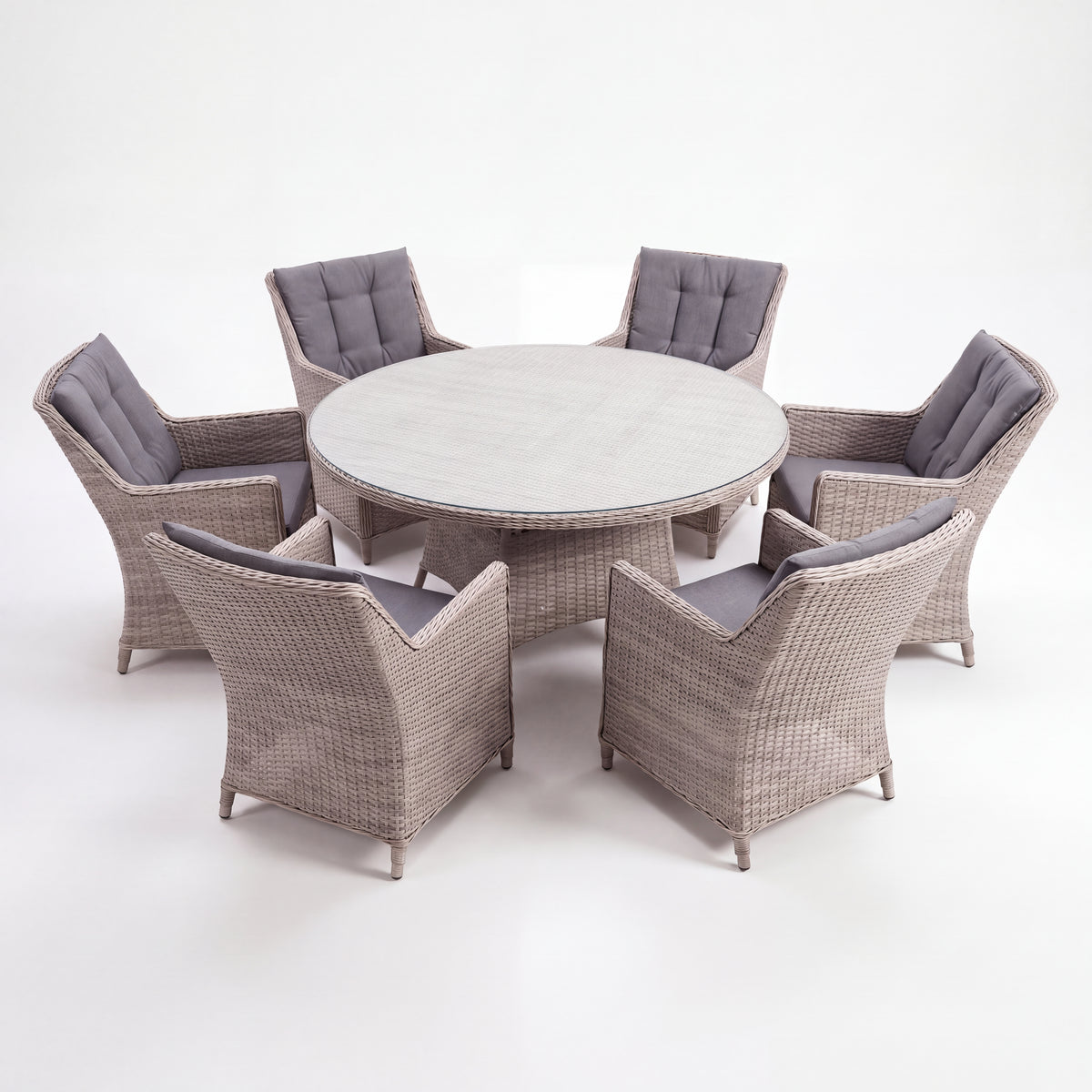 Nova Magnus 6 Seat Dining Set with 1.35m Round Table, N27220