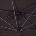 Nova Solis Max Crank Operated Deluxe Parasol, 3.0m round, Dark grey, N24260