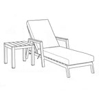 Nova Heidi Sun Lounger Set of 2 with Square Side Table, N25011