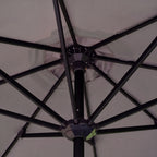 Nova Solis Max Crank Operated Deluxe Parasol, 3.5m round, Light grey, N24261