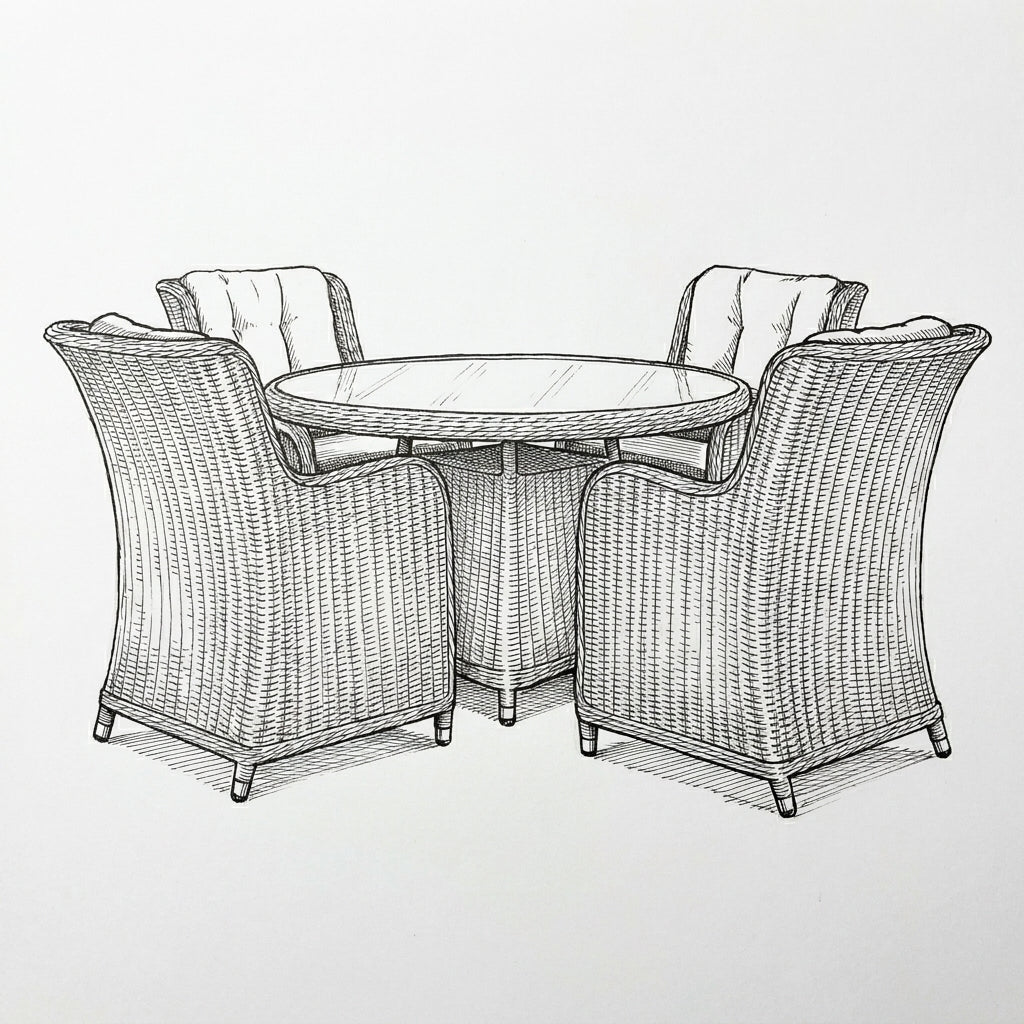 Nova Avery 4 Seat Dining Set with 1.2m Round Table (Clear Glass), Grey, N27102