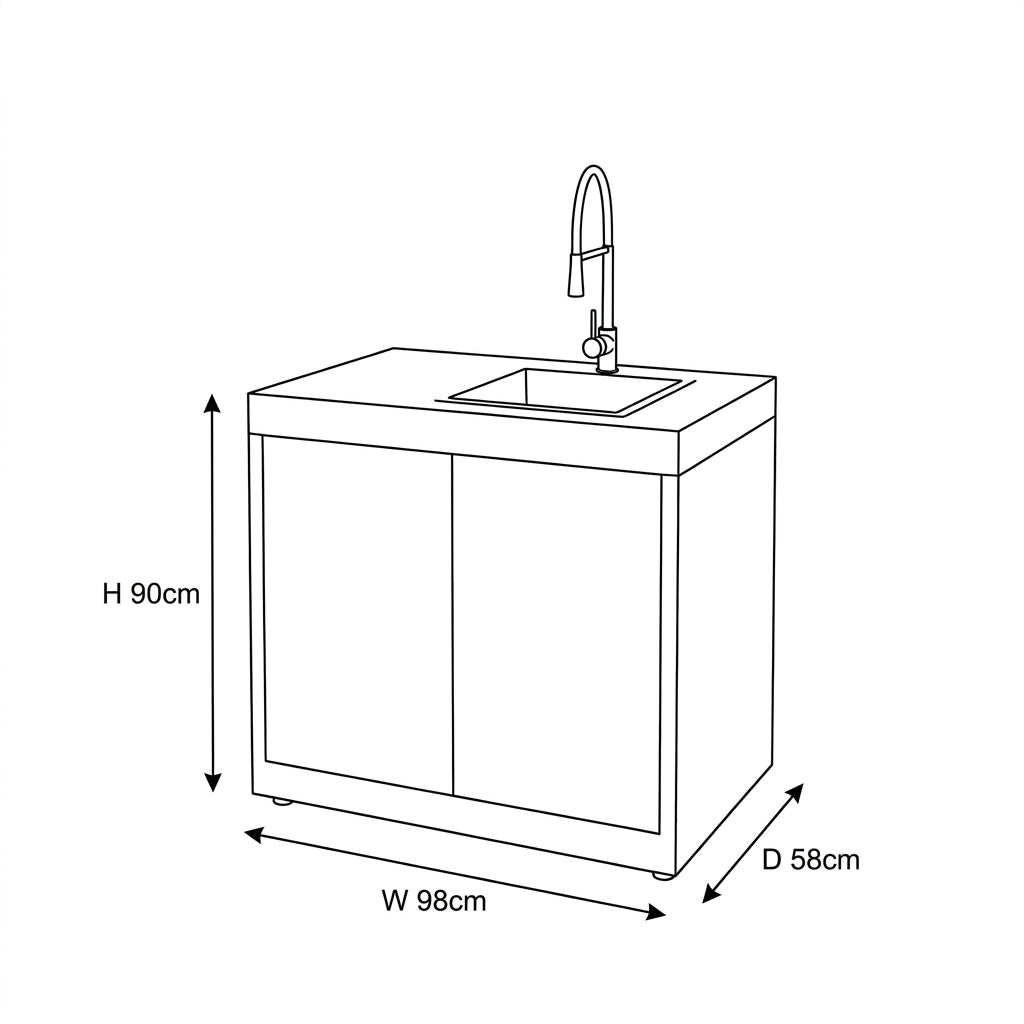 Nova Assado Plus Double Sink Unit, N27036