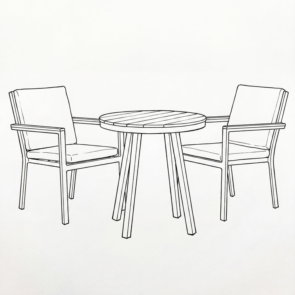 Nova Heidi 2 Seat Bistro Set with 0.7m Round Table, N25012