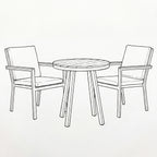 Nova Heidi 2 Seat Bistro Set with 0.7m Round Table, N25012