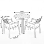 Nova Eleanor 2 Seat Bistro Set with 0.7m Round Table, N27051