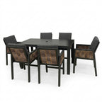 Nova Oscar 6 Seat High Dining Set with 1.8 x 0.9m Rectangular Table, Beige, N27023