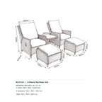 Nova Magnus 5pc Lounge Set with 0.5m Square Side Table, N27216