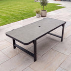 Nova Aire 6 Seat Dining Set with 2.2 x 0.9m Rectangular Table, Grey, N26040