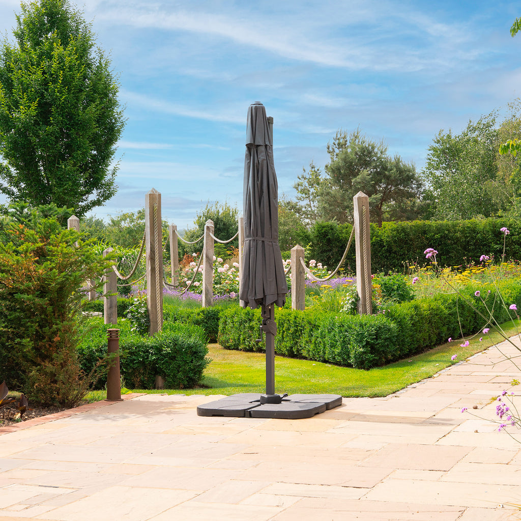 Nova Zenith Cantilever Parasol, 3.5m Round, Grey, N25564