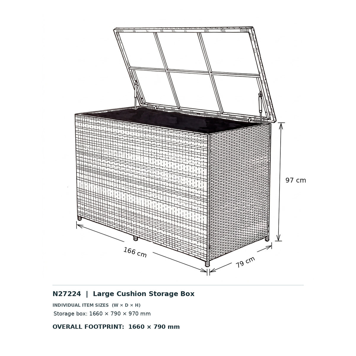 Nova Magnus Large Cushion Storage Box, N27224