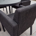 Nova Aire 4 Seat Dining Set with 1.2m Round Table, Grey, N26039